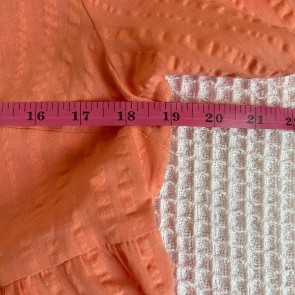 A New Day peach color Flutter Short Sleeve Tiered babydoll dress XS NWT spring - Picture 8 of 9
